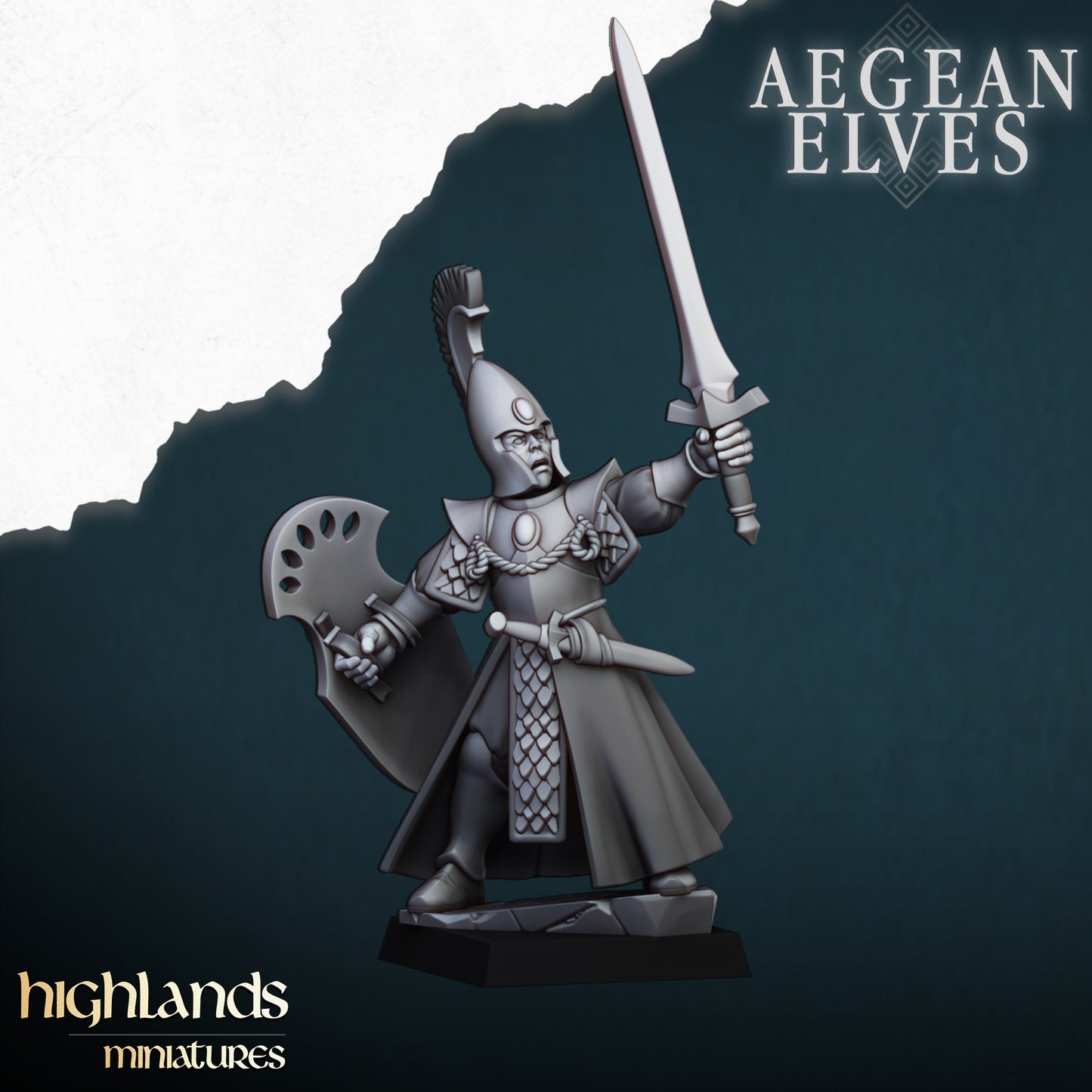 Aegean Elves Spearmen 15x- Highlands Miniatures