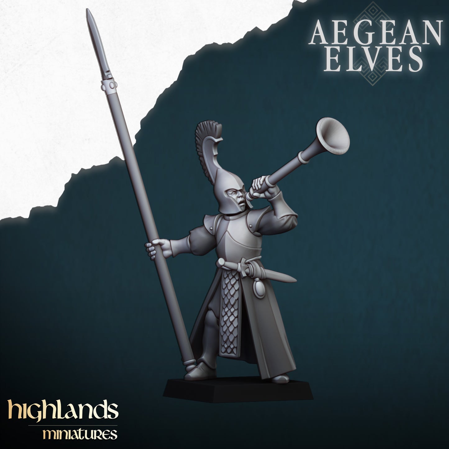 Aegean Elves Spearmen 15x- Highlands Miniatures