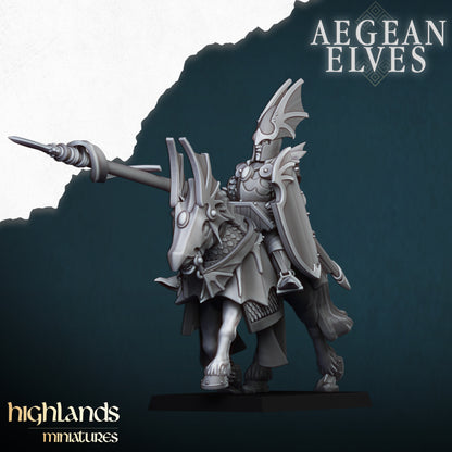 Aegean Elves Mounted Dragons 8x  - Highlands Miniatures