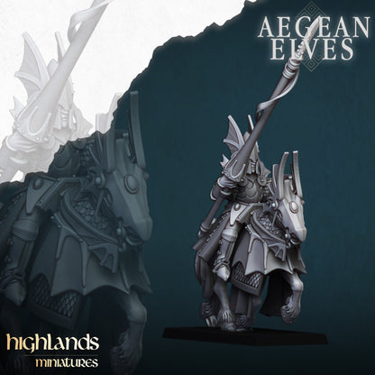 Aegean Elves Mounted Dragons 8x  - Highlands Miniatures
