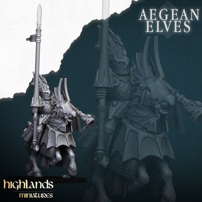 Aegean Elves Mounted Dragons 8x  - Highlands Miniatures