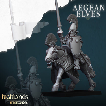 Aegean Elves Mounted Lances 8x- Highlands Miniatures