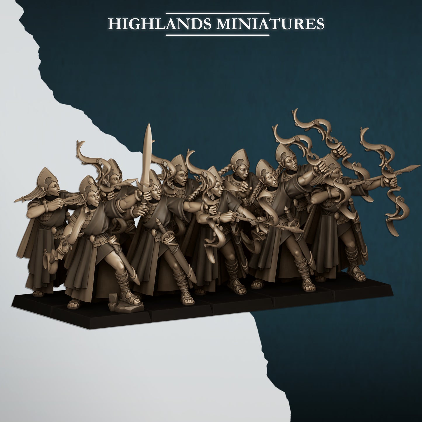 Aegean Maids with Bows 10x  - Highlands Miniatures