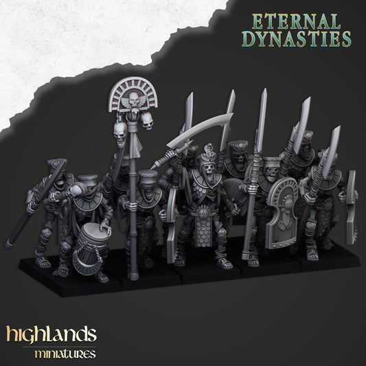 Eternal Dynasties Ancient Guard with Halberds 10x - Highlands Miniatures