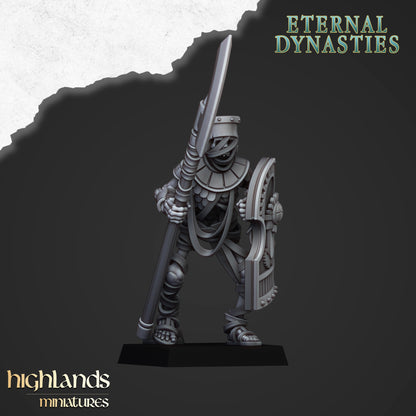 Eternal Dynasties Ancient Guard with Halberds 10x - Highlands Miniatures