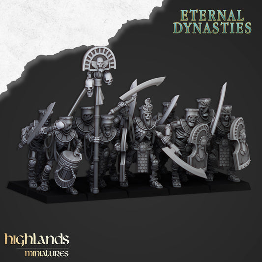 Eternal Dynasties Ancient Guard with hand weapons 10x - Highlands Miniatures