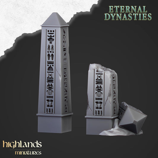 Ancient Obelisk 2x- Highlands Miniatures