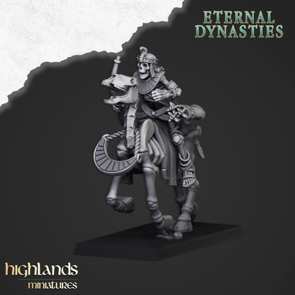 Ancient Skeletal Cavalry with Bows 8x - Highlands Miniatures