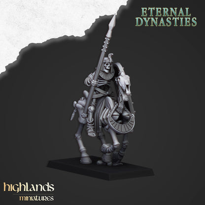 Ancient Skeletal Cavalry with Spears 8x - Highlands Miniatures
