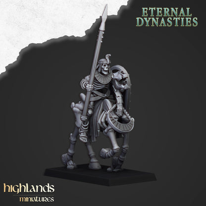 Ancient Skeletal Cavalry with Spears 8x - Highlands Miniatures