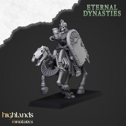Ancient Skeletal Cavalry with Spears 8x - Highlands Miniatures