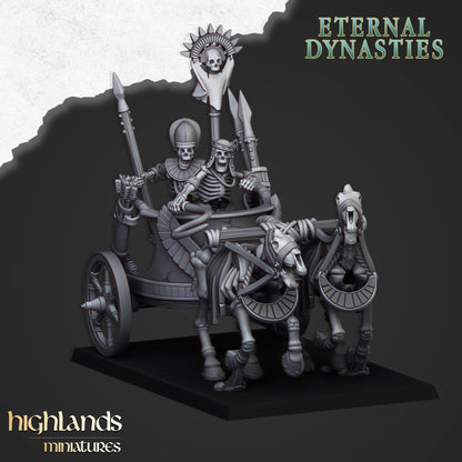 Ancient Skeletal Chariots 3x - Highlands Miniatures