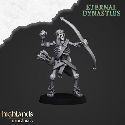 Ancient Skeleton with bows 10x- Highlands Miniatures