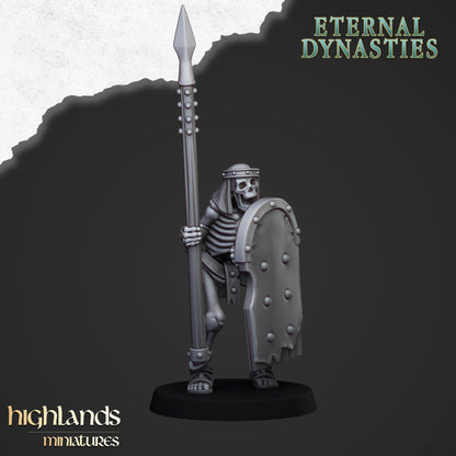 Ancient Skeleton with spears unit 15x- Highlands Miniatures
