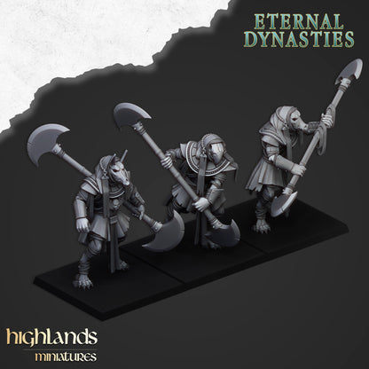 Eternal Dynasties Anubis Guard with Halberds 3x- Highlands Miniatures