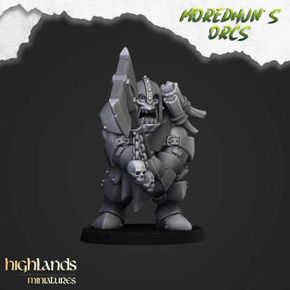 Armoured Orcs with two handed weapons 15x- Highlands Miniatures