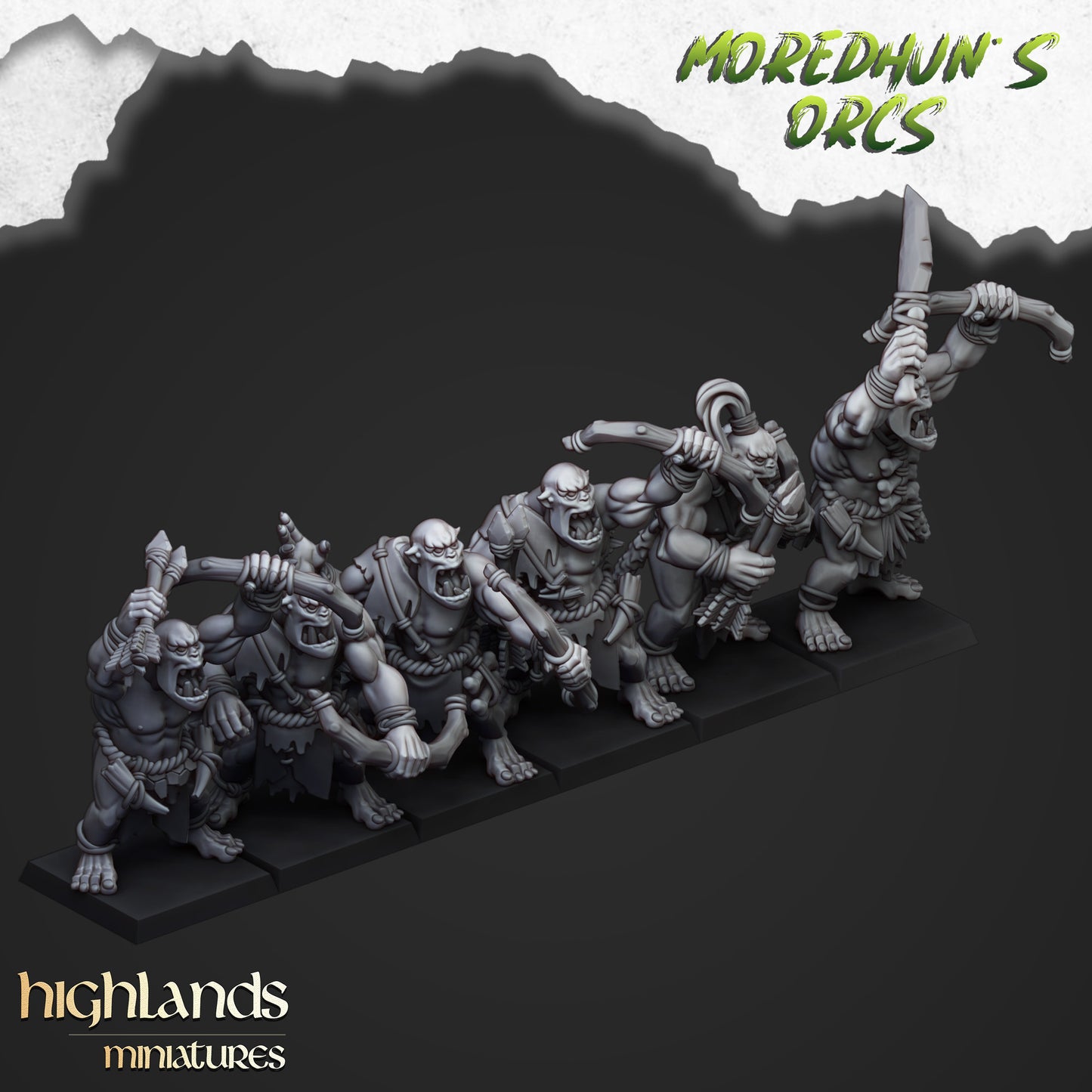 Cave Orcs 6x - Highlands Miniatures