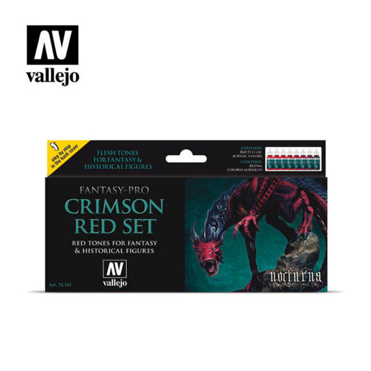 Vallejo Fantasy Crimson Red set