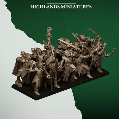 Feral Elves Archers 10x  - Highlands Miniatures