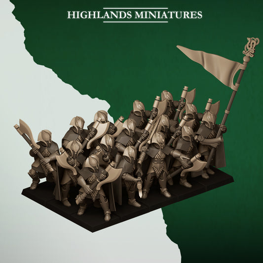 Feral Elves Axemen 15x - Highlands Miniatures