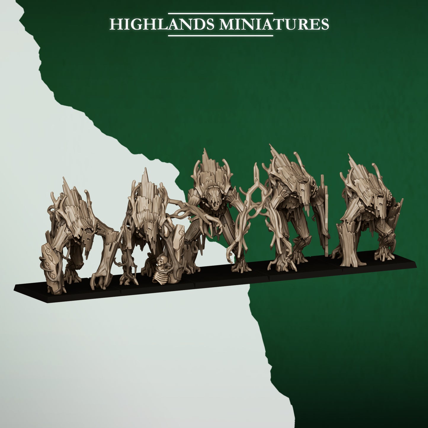 Feral Elves Forest Golems 5x - Highlands Miniatures