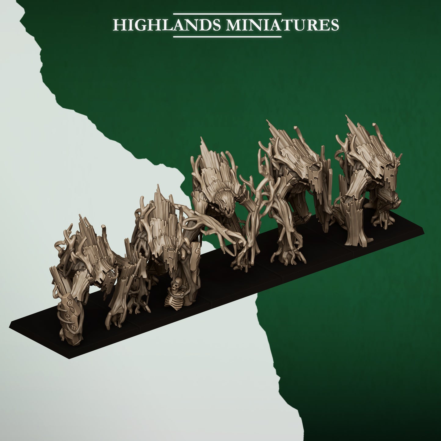 Feral Elves Forest Golems 5x - Highlands Miniatures