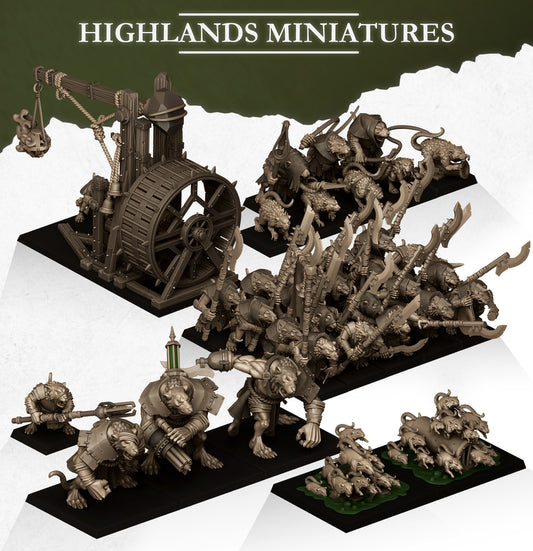 Sewer Vermin Februari 24 set - Highlands Miniatures