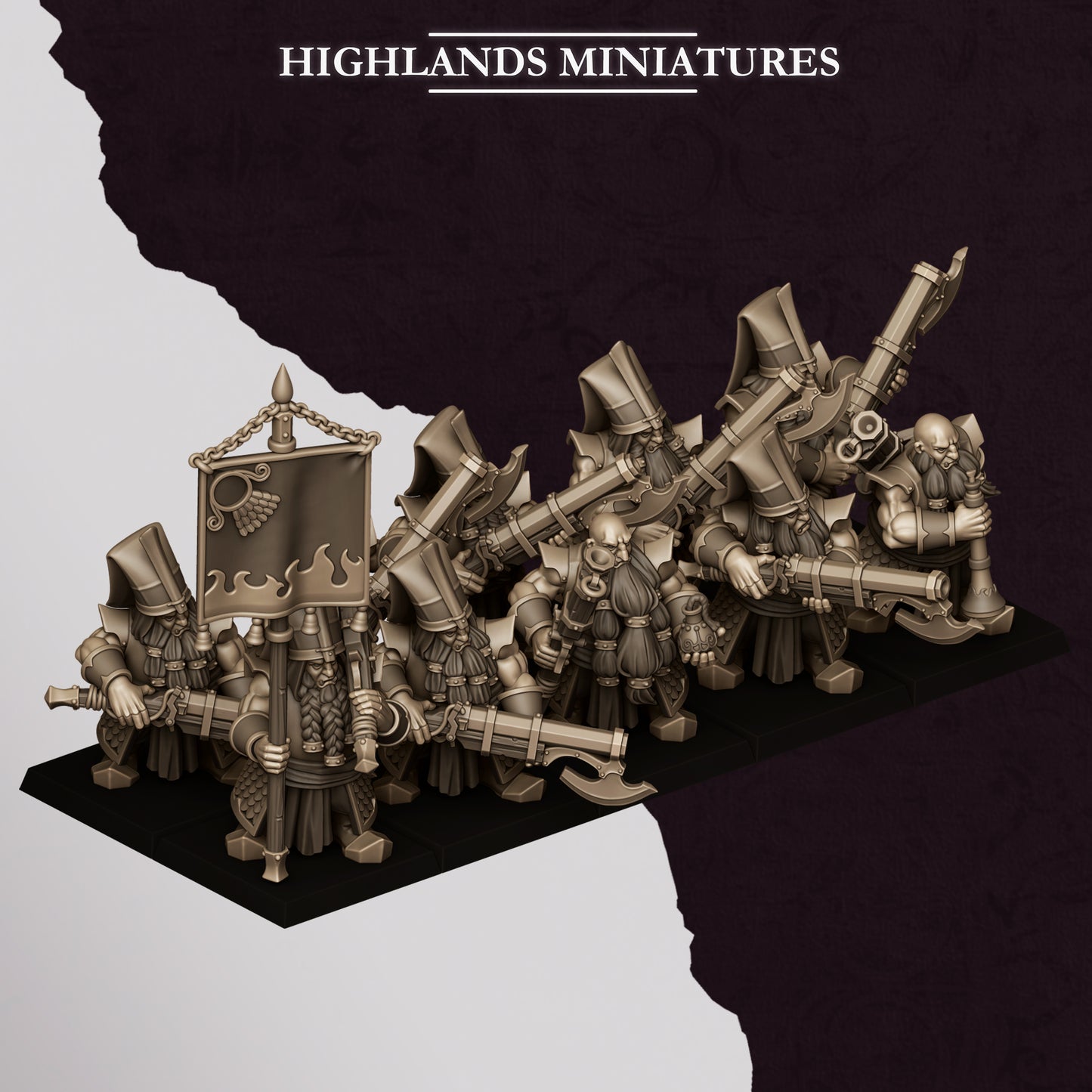 Dwarf Sons of Marduk Shooters Unit 10x - Highlands Miniatures