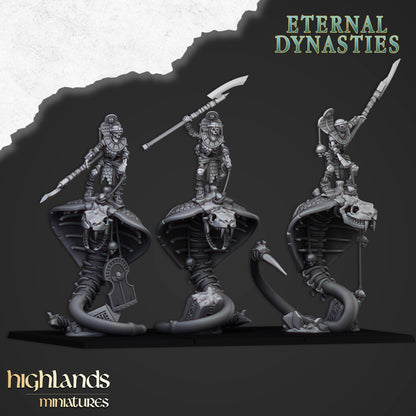 Eternal Dynasties Mounted Guard 3x - Highlands Miniatures