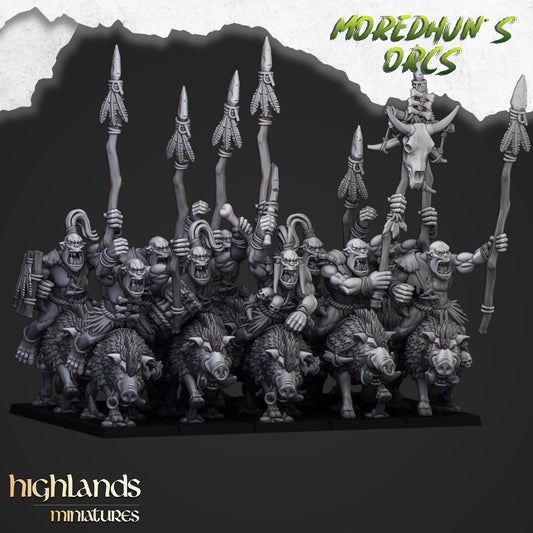 Mounted Cave Orcs 10x - Highlands Miniatures