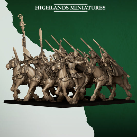 Feral  Elves Mounted Archers 8x  - Highlands Miniatures