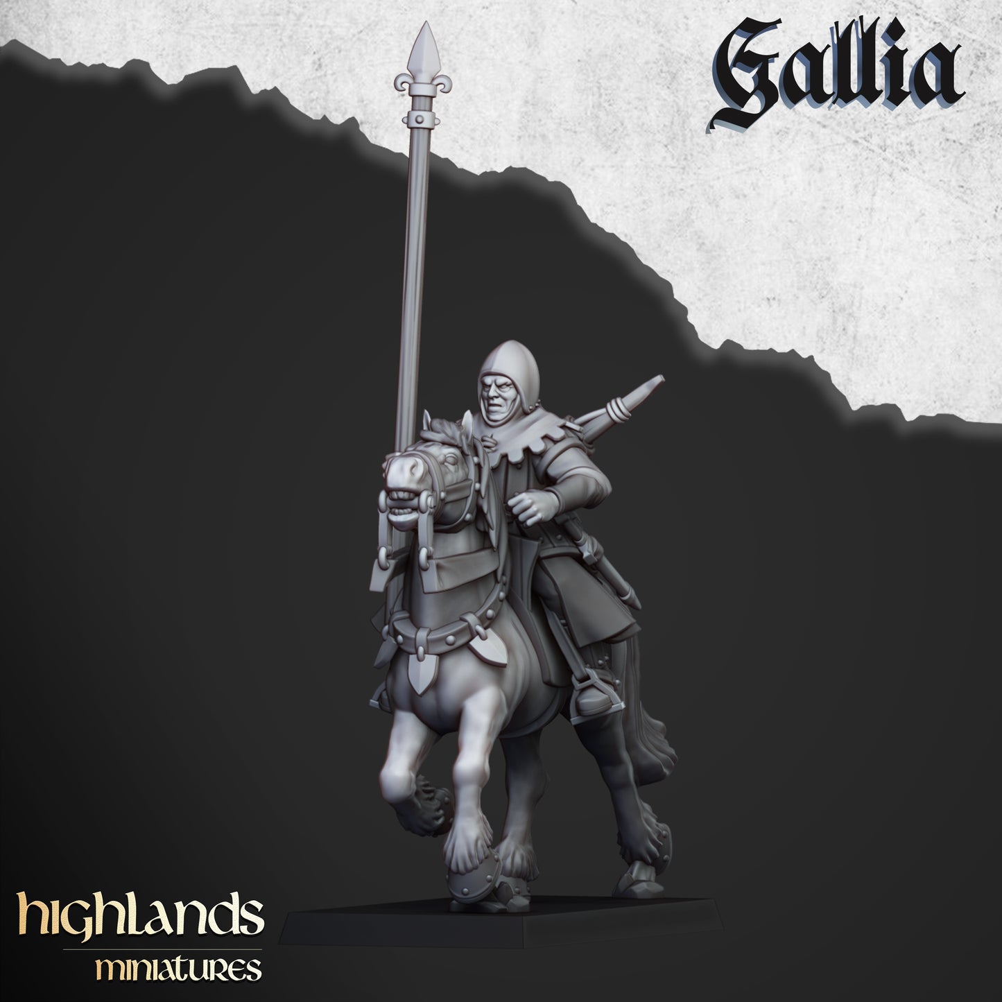 Gallia Mounted men at arms - Highlands Miniatures