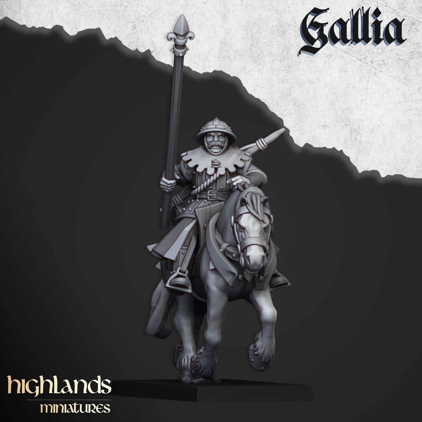Gallia Mounted men at arms - Highlands Miniatures