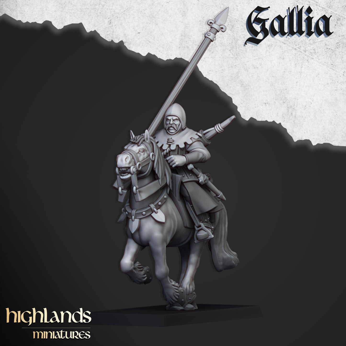 Gallia Mounted men at arms - Highlands Miniatures
