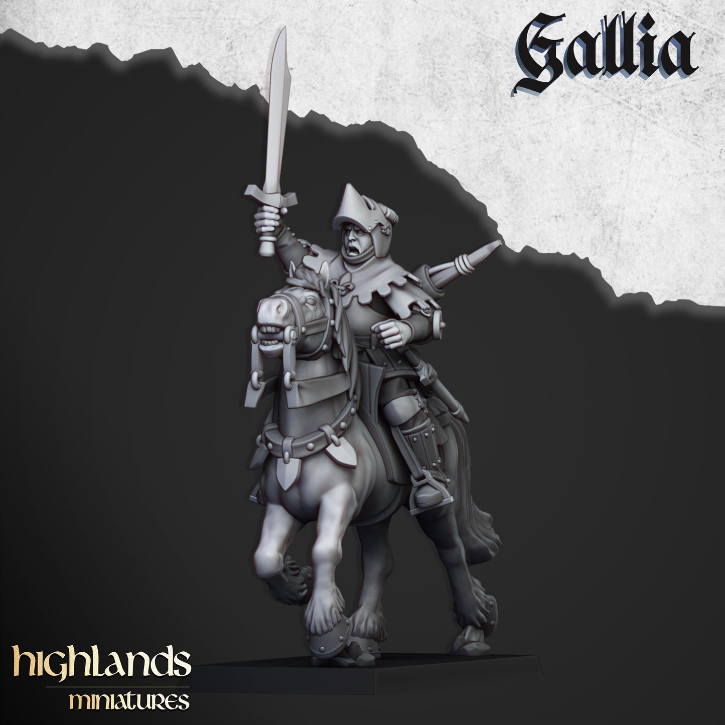 Gallia Mounted men at arms - Highlands Miniatures
