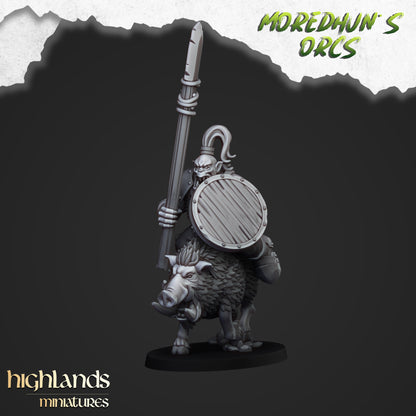 Mounted Orcs on boars 8x- Highlands Miniatures