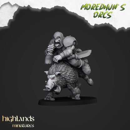 Mounted Orcs on boars 8x- Highlands Miniatures