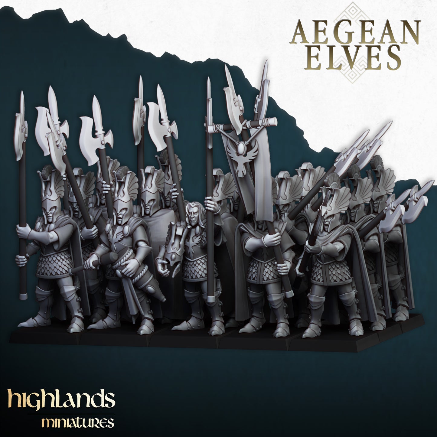 Aegean Elves Mycenaean Guard 15x - Highlands Miniatures