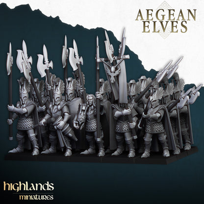 Aegean Elves Mycenaean Guard 15x - Highlands Miniatures