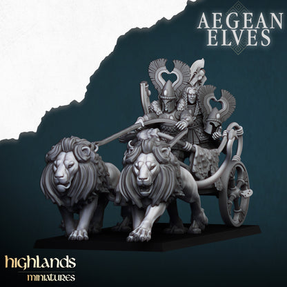 Aegean Elves Nemean Lions Chariot- Highlands Miniatures