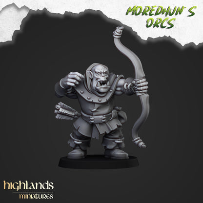 Orcs with bows 10x- Highlands Miniatures