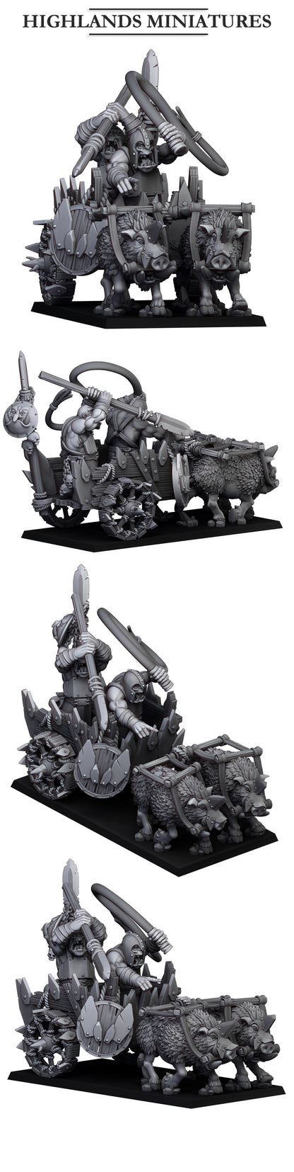 Orc Boar Chariot- Highlands Miniatures