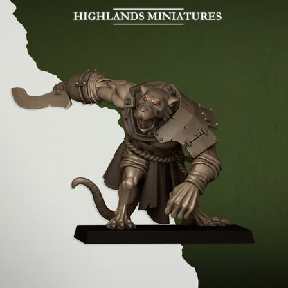 Sewer Vermin Ratgors and Ratgor Master - Highlands Miniatures