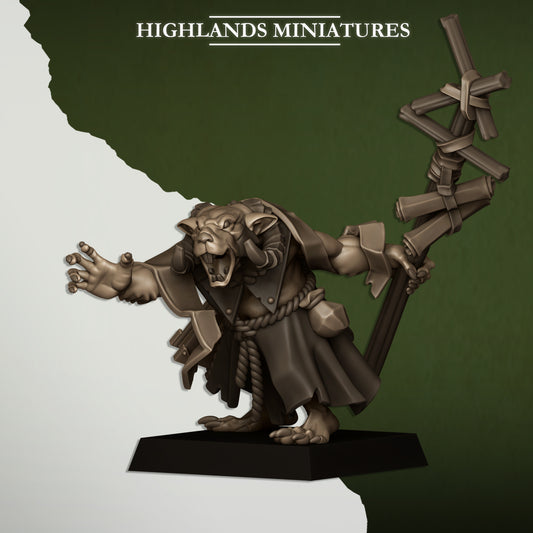 Sewer Vermin Warlock  - Highlands Miniatures
