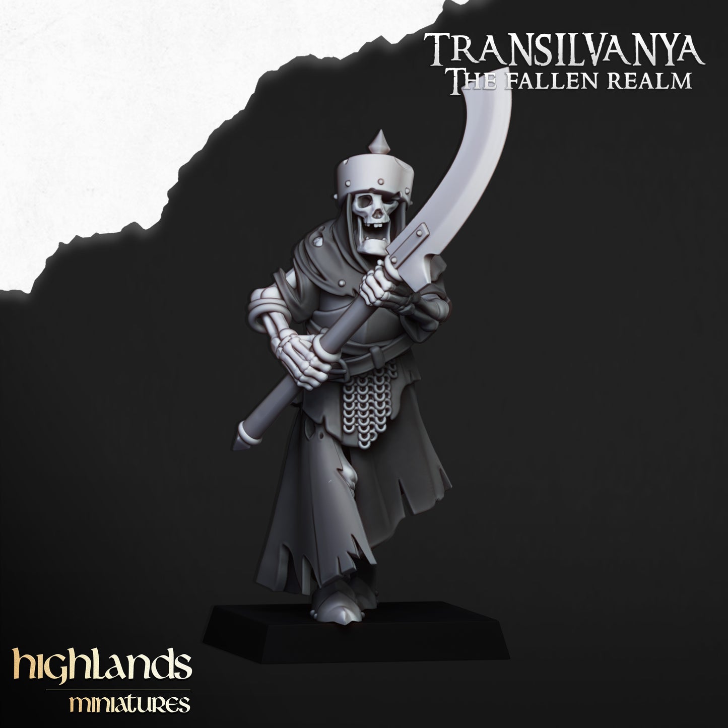Transilvanya  skeletal Guard with great weapons - Highlands Miniatures