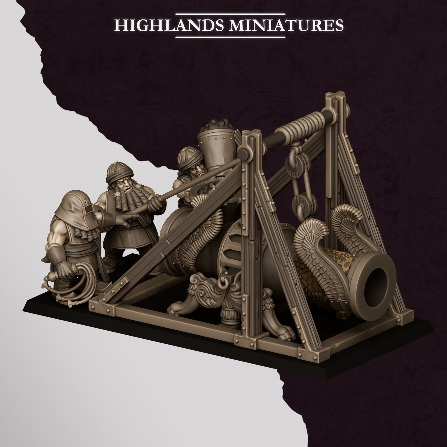 Dwarf Sons of Marduk Cannon - Highlands Miniatures