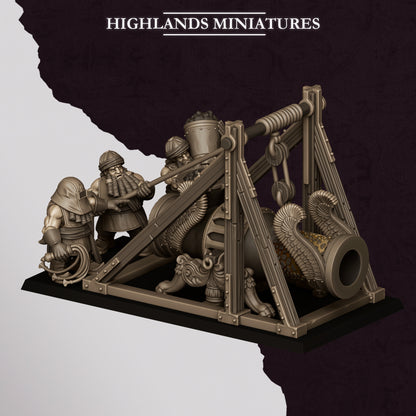 Dwarf Sons of Marduk Cannon - Highlands Miniatures