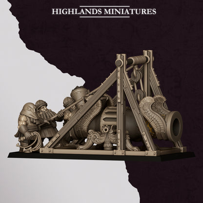 Dwarf Sons of Marduk Cannon - Highlands Miniatures