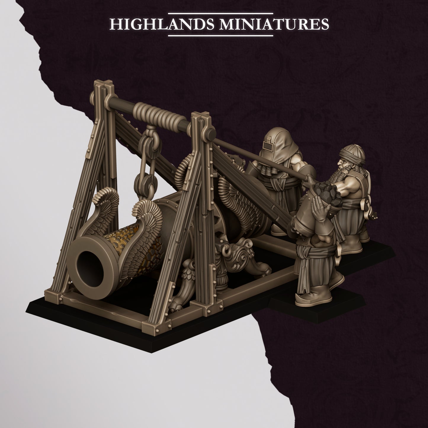 Dwarf Sons of Marduk Cannon - Highlands Miniatures