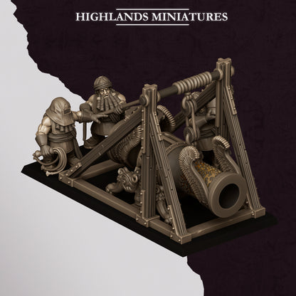 Dwarf Sons of Marduk Cannon - Highlands Miniatures
